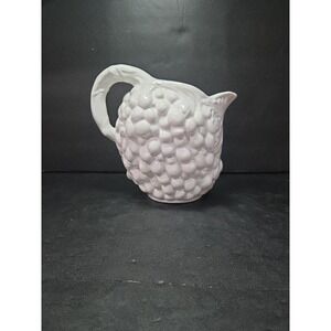 Pier 1 Imports Italian White Ceramic Grape Pitcher
